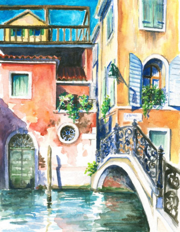 Акварельный уголочек Венеции