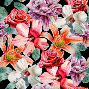 Разноцветные 3д лилии