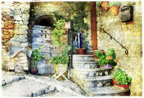Очаровательные старинные дворики итальянских деревень