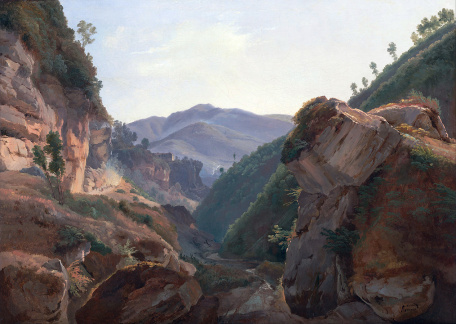 Жан Чарльз Джозеф Ремонд — Горный пейзаж с дорогой в Неаполь