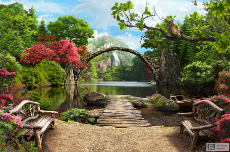 Каменный мост над озером