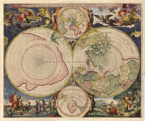 Корнелис Мортье - Северный и Южный полюса. 1720 год