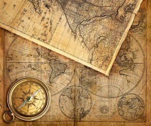 Карты мира с компасом