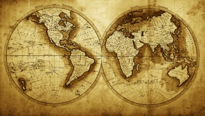 Античная карта мира 1711 год