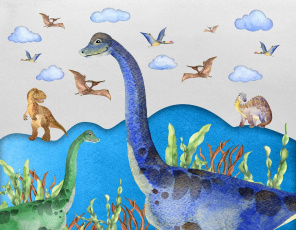 Рисунок с динозаврами