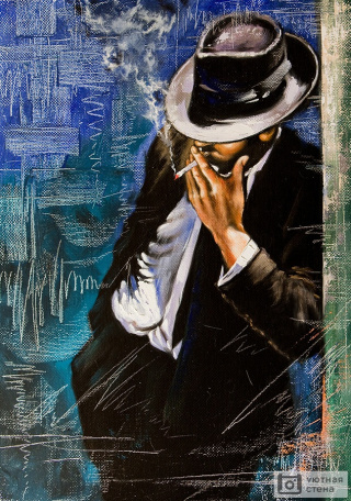 Портрет человека с сигаретой