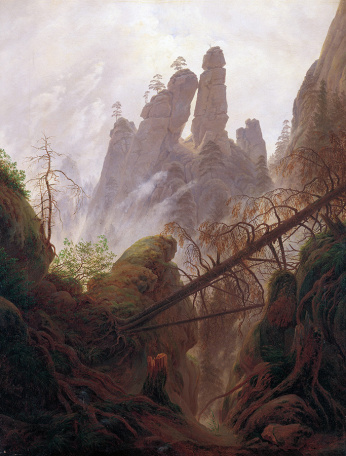 Каспар Давид Фридрих — Скальный пейзаж в горах Эльбы