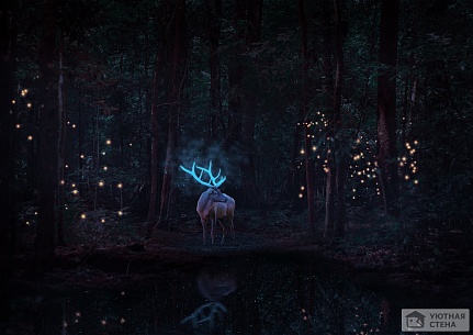 Волшебный олень в тайном лесу