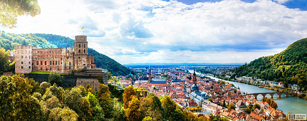 Панорама старого города Гейдельберг