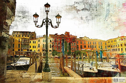 Фотообои Венеция в винтажной обработке