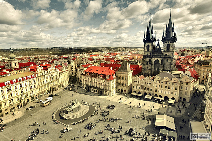 Фотообои Панорама Праги с высоты. Чехия