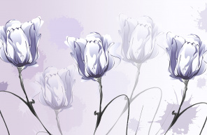 Рисованные нежные тюльпаны