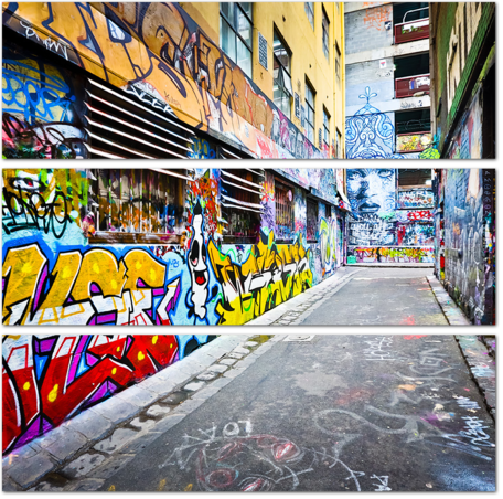 Граффити на улочках Мельбурна. Австралия