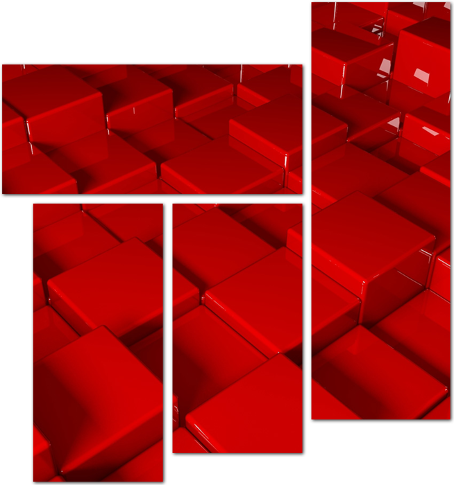 Красные кубы 3D