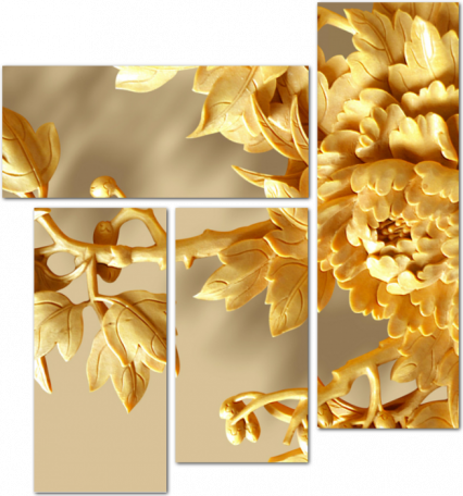 Золотая ветвь с цветком