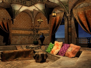 Арабский дворец с подушками