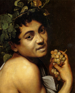 Караваджо - Вакх с виноградом