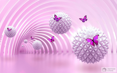 Текстурные шары с бабочками