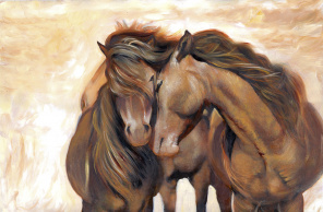 Портрет лошадей