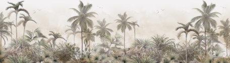 Панорама с роскошными пальмами