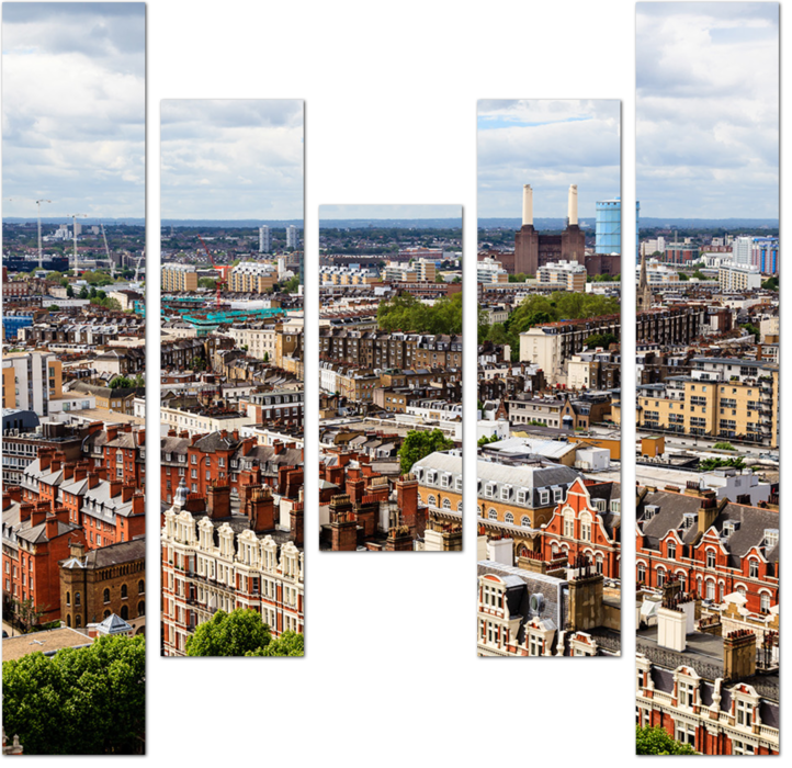 Модульная картина Вид сверху на дома Лондона. Англия: - Арт. 080259 |  Купить в интернет-магазине Уютная стена
