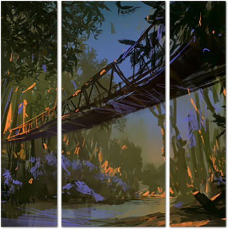 Волшебный мост над рекой