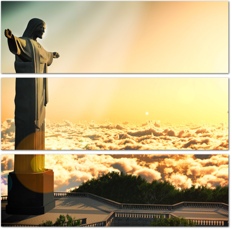 Знаменитая статуя Христа-Искупителя в Рио-де-Жанейро, Бразилия