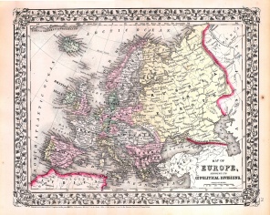 Политическая карта Европы 1890 года