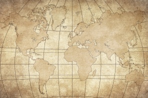 Винтажная карта мира