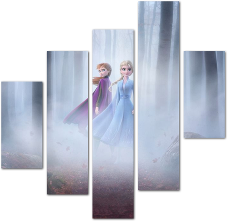 Сестры Анна и Эльза в тумане