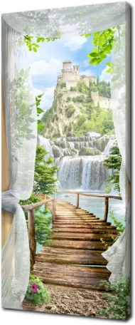 Терраса с мостиком к замку