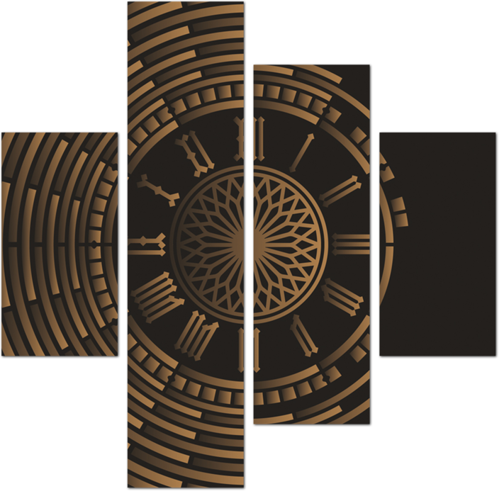 Абстрактные часы с римскими цифрами