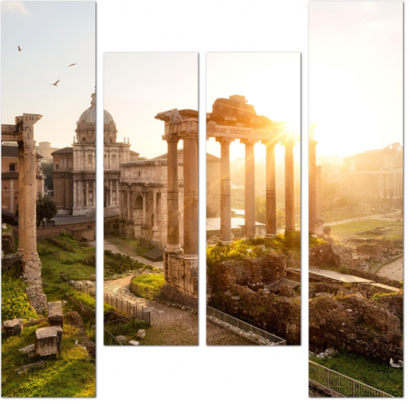 Руины Рима на рассвете. Италия