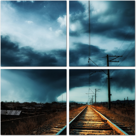 Железная дорога во время бури
