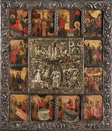 Воскресение Христово с Двунадесятыми праздниками, ок.1750 г.
