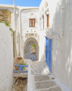 Живописная лестница в греческом городе