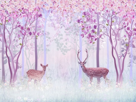 Зефирный лес с оленями