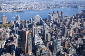 Вид на Манхэттен в Нью-Йорке