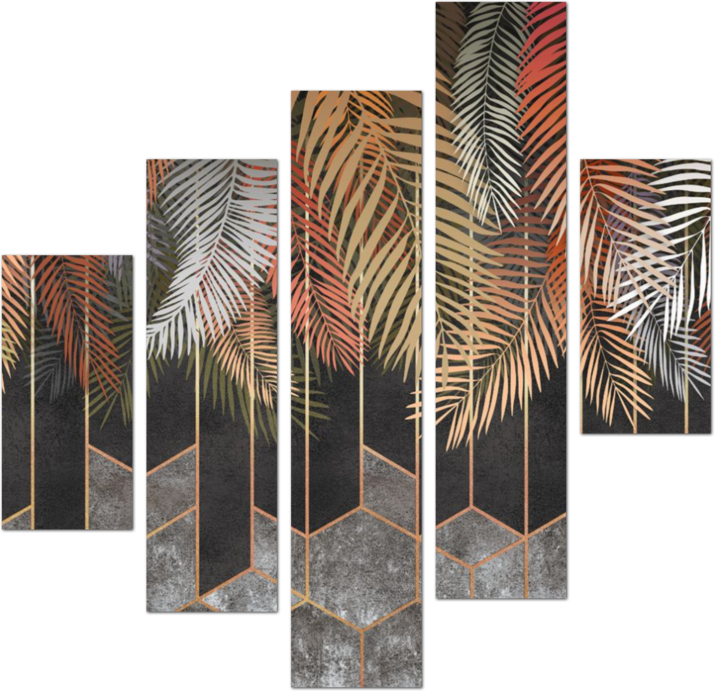 Геометрия с пальмовыми листьями
