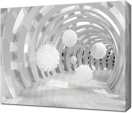 Светлый туннель с шарами