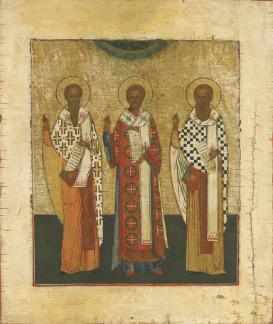 Св. Василий Великий, Иоанн Златоуст и  Григорий Богослов, XIX в.