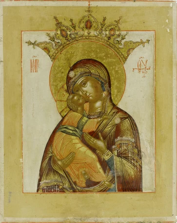Икона Б.М. Владимирская, XVII в.