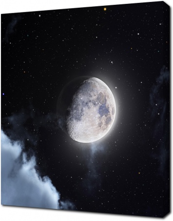 Луна в телескопе крупно