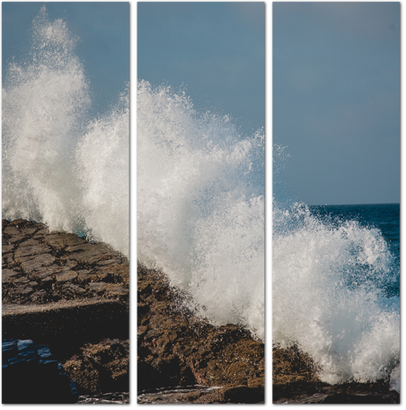 Бьющиеся о скалы волны