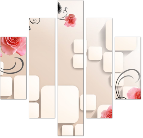 Нежные бутоны роз на минималистичном фоне