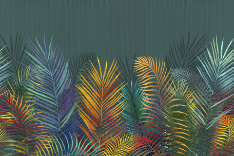 Яркие листья пальмы
