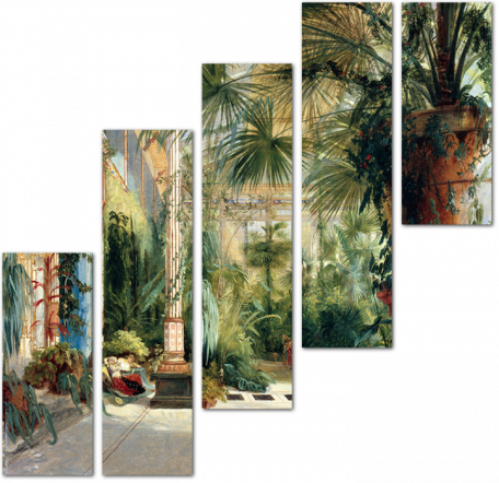 Оранжерея с пальмами в восточном стиле