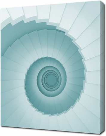 Белая винтовая лестница 3D