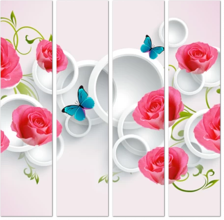 3D розыс абочками