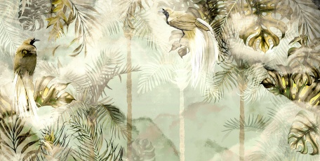 Птицы в дымке листьев